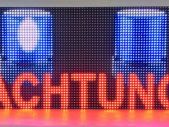 LED-Warnschild Achtung Feuerwehr