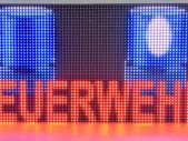 LED-Warnschild Achtung Feuerwehr