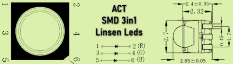 SMD 3in1 Linsen Leuchtdiode